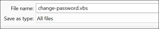 Save the file as change-password.vbs