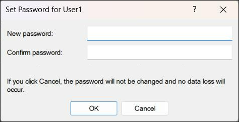 Set Password for User1