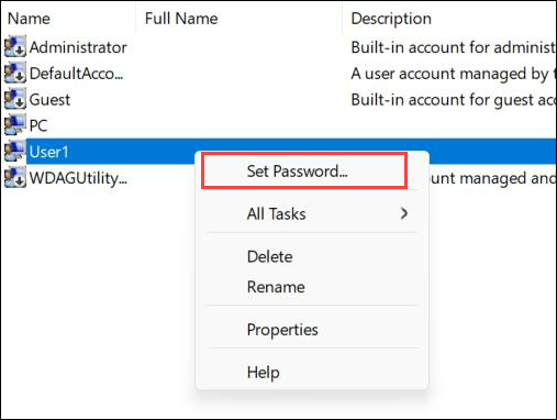 Set Password