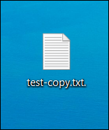 test-copy.txt on the local machine