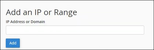 Add an IP or range