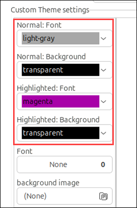 Change font color