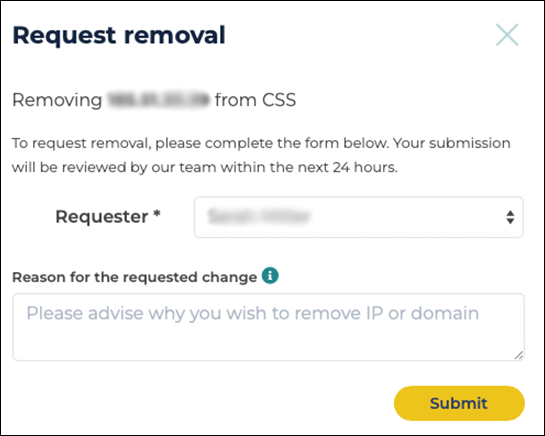 Requesting a domain's removal from RBL.