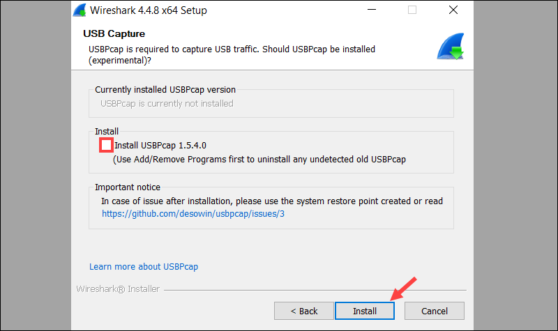 Capture USB traffic in Wireshark.