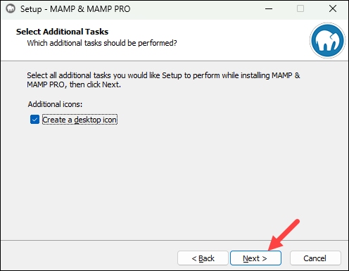 Create a desktop icon for MAMP.