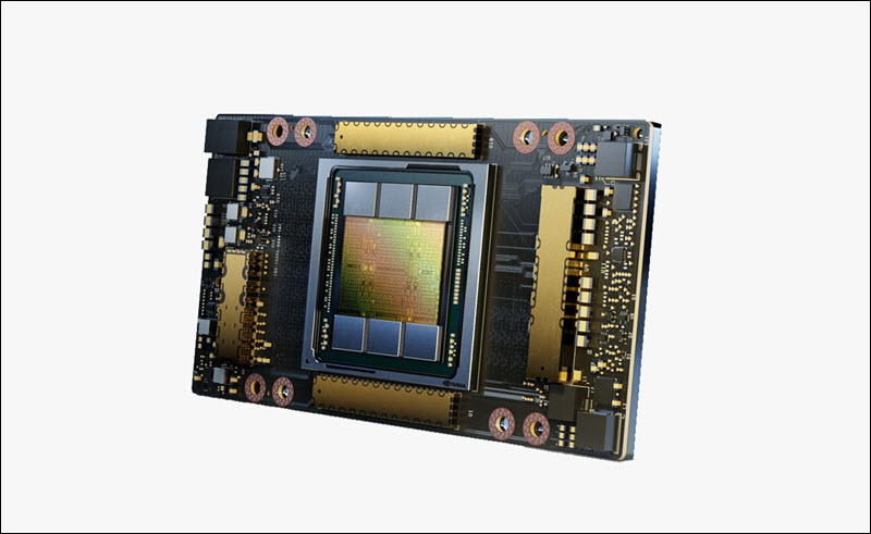 A detailed image of a tensor core GPU.