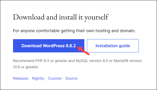 Download WordPress.