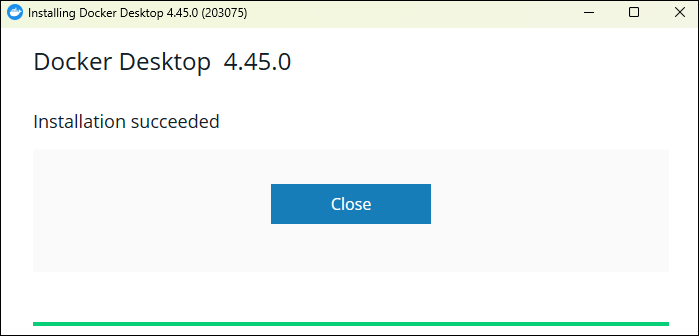 Install Docker Desktop on Windows.