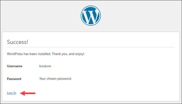 Log in to WordPress.