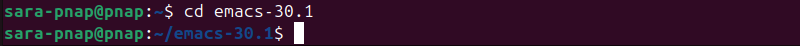 cd emacs-30.1 terminal output