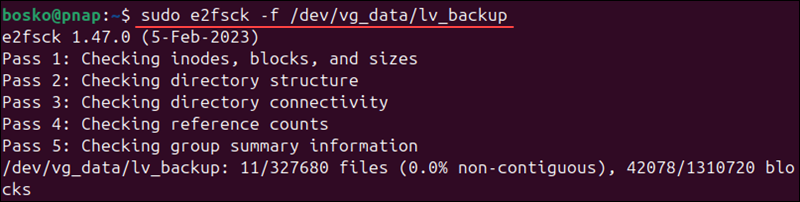 Checking the filesystem before extending.