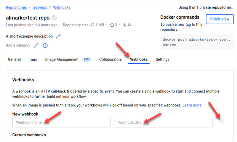 Configuring webhooks.