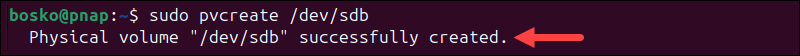 Initialize a physical volume.