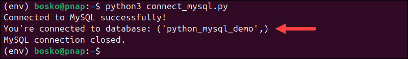 Executing a query and closing the connection via MySQL-connector.