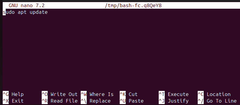 fc terminal output