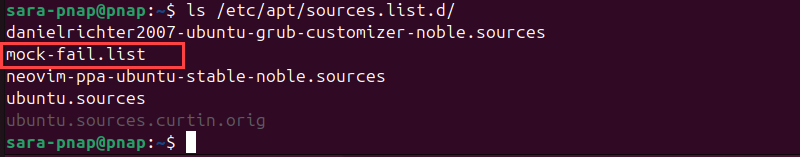 ls /etc/apt/sources.list.d/ terminal output