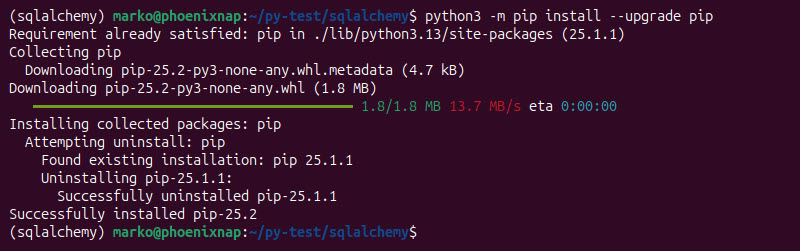 Upgrading pip.