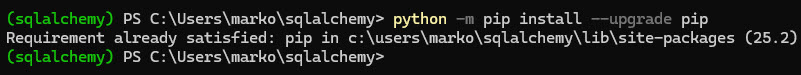 Checking if pip is up to date in Windows.