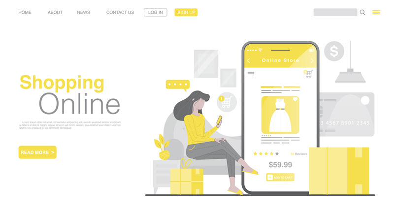 User browsing DOM rendered page.