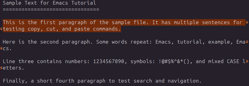 Select a paragraph in Emacs