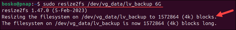 Shrinking a filesystem in Linux.