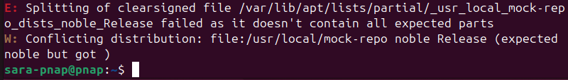 sudo apt update Release file error terminal output