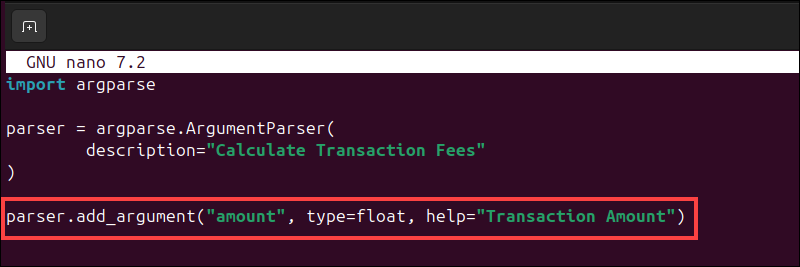 Adding arguments in argparse script.