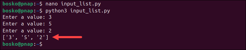 Add elements to a list based on user input in Python.