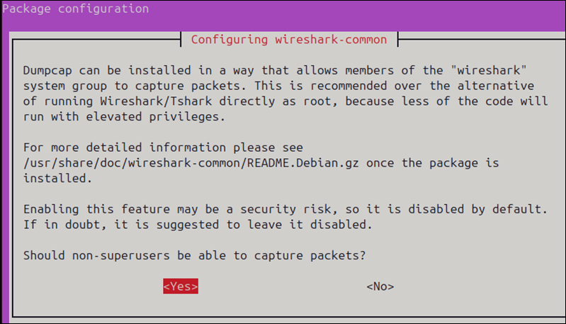 Allowing non-root users to use Wireshark