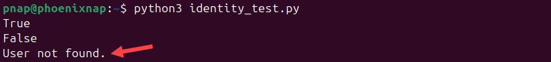 Identity testing in Python using Boolean logical operators.