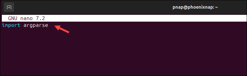 Importing the argparse module in Python script.