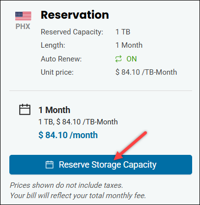 The reservation summary.