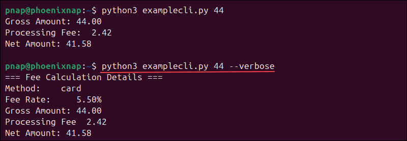 Using the verbose flag in argparse.