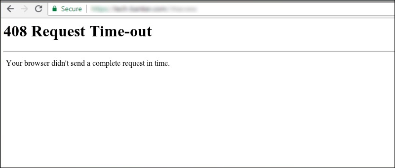 408 error in Browser