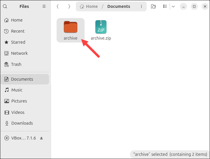 Extract files from an archive in Ubuntu.