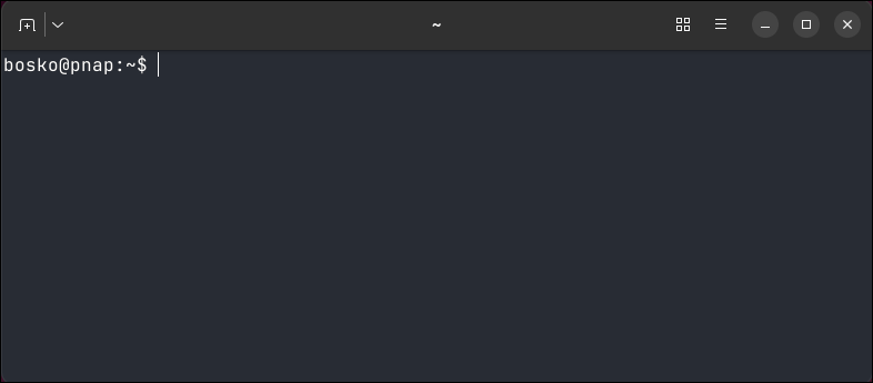 Ghostty's default UI appearance after installation.