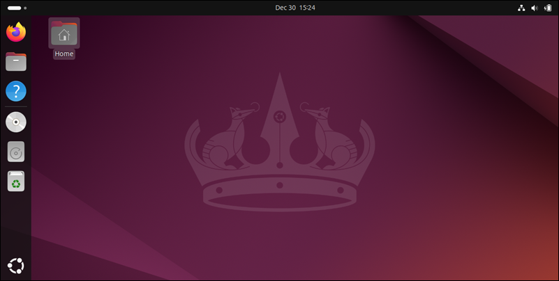 The GNOME desktop in Ubuntu.