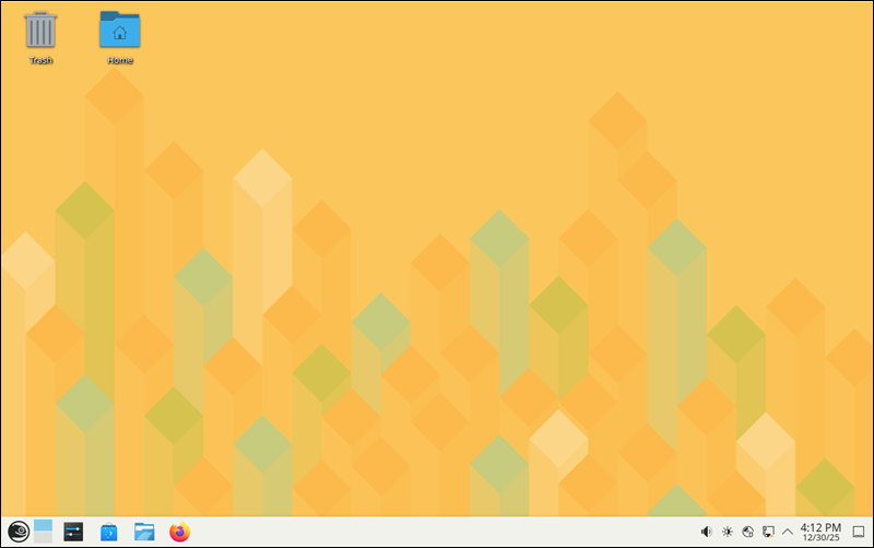 The desktop in openSUSE.