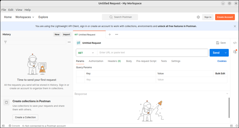 The Postman user interface in Ubuntu.