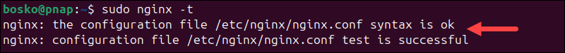 Verify Nginx configuration.