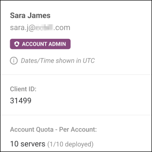 Account Admin badge.