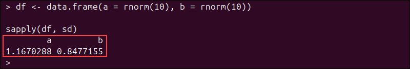 Finding column-wise standard deviation in R.