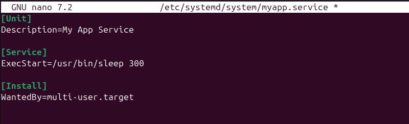 Configuration file in Nano