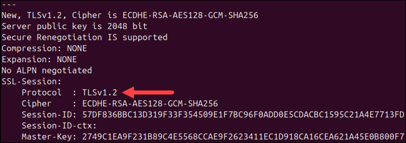 Forcing a specific TLS version in s_client.