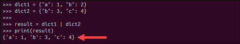 Append dictionary to dictionary in Python using the | operator.