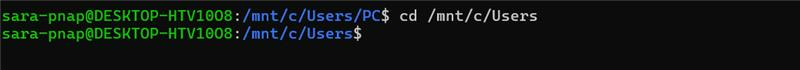cd /mnt/c/Users terminal output