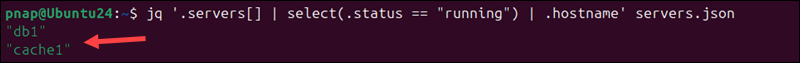 Exporting specific JSON fields with jq.