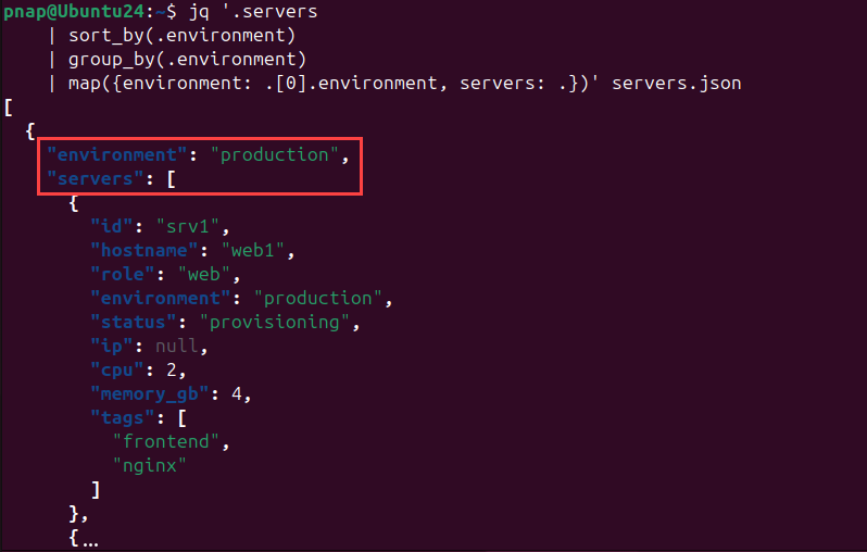 Grouping data in jq and creating structure.