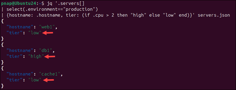 Using conditional logic in jq to add new fields.