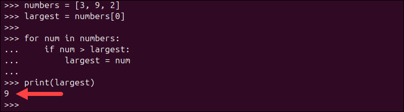 Manually comparing values in Python.